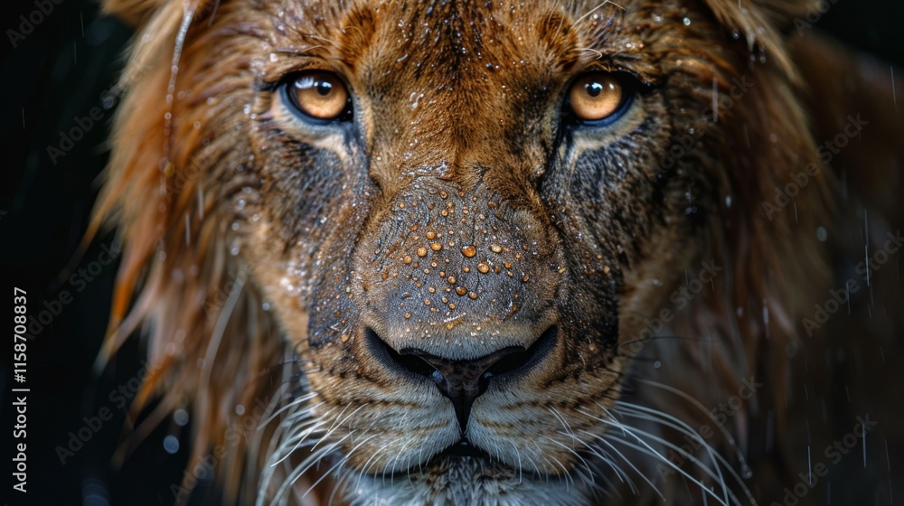 Fototapeta premium lion Eye contact with his highness