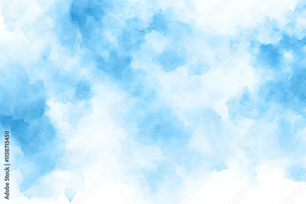 Abstract Blue Watercolor Background, Cloudscape evokes serenity, peace, and tranquility. Ideal for design projects. Abstract Blue Watercolor Background, Cloudscape evokes serenity, peace, and tranquility. Ideal for design projects.