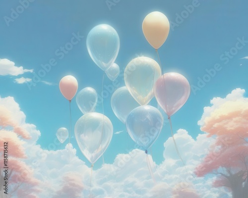 colorful balloons in the sky