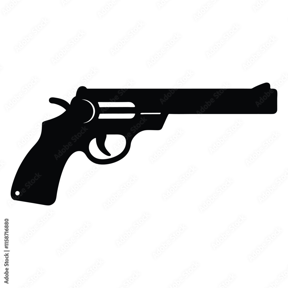 Gun silhouette on a white background vector illustration Gun silhouette on a white background vector illustration