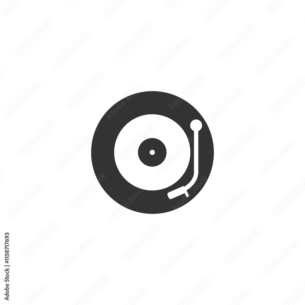 Vinyl record icon. Gramophone icon isolated on transparent background Vinyl record icon. Gramophone icon isolated on transparent background