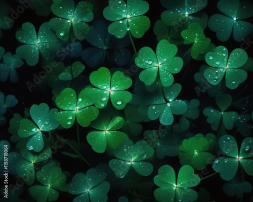 abstract green background with bokeh