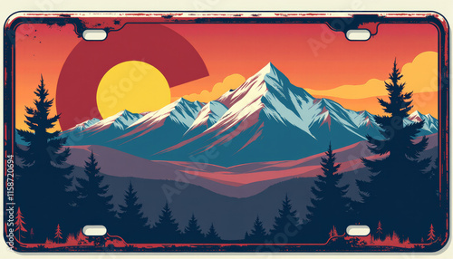 Colorado Mountain Sunset Landscape Art Print