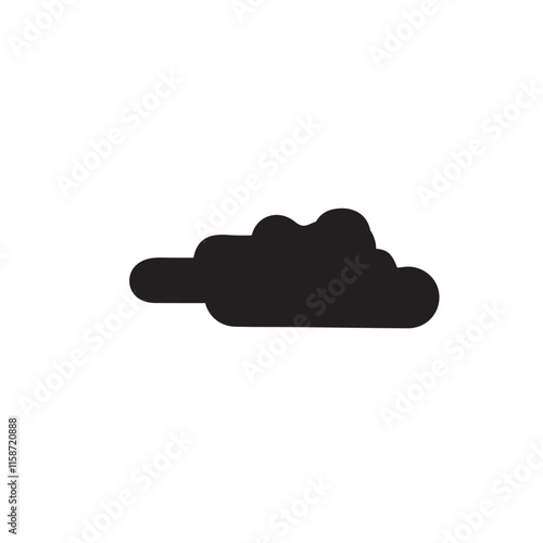 Clouds silhouettes. Vector set of clouds shapes On White Background. Collection of various forms and contours.