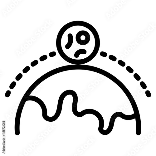 Moon satellite icon