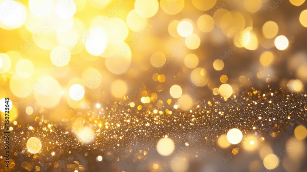 A glittering golden bokeh effect isolated on a transparent PNG, A glittering golden bokeh effect isolated on a transparent PNG,