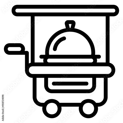 Food cart icon