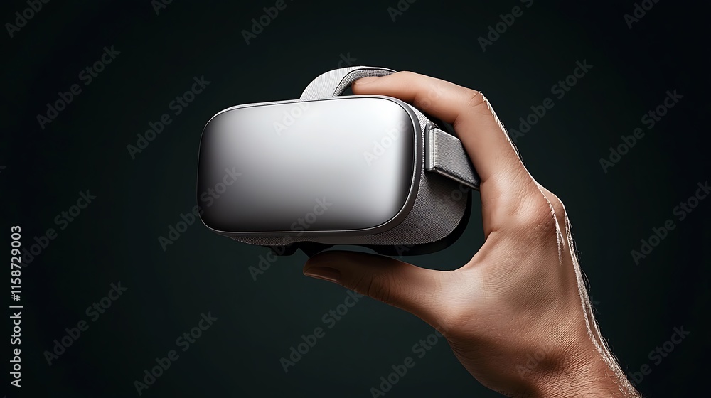 A close-up of a VR headset being worn. Ultra-Realistic, Photo Realistic, highly detailed, A close-up of a VR headset being worn. Ultra-Realistic, Photo Realistic, highly detailed,