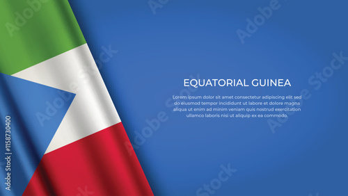 EQUATORIAL GUINEA Flag with Original color