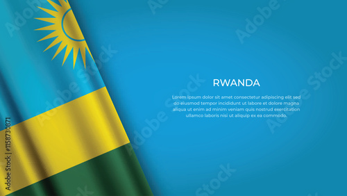 RWANDA Flag with Original color