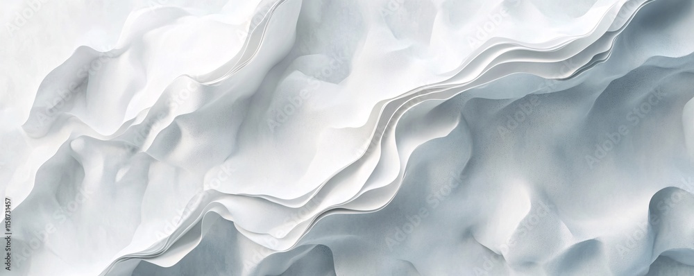 Obraz premium Abstract white wavy background creating stunning visual effect