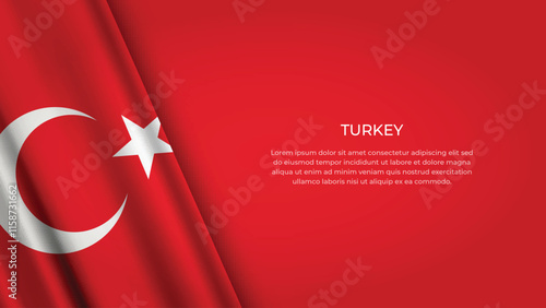 TURKYIE Flag with Original color photo