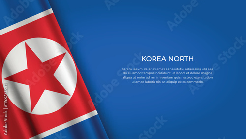 NORTH KOREA Flag with Original color