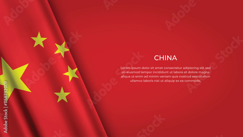 Photography CHINA Flag with Original color