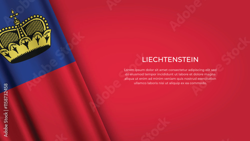 LIECHTENSTEIN Flag with Original color