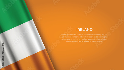 Photography IRELAND Flag with Original color