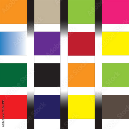  Color rounded square set Free Vector