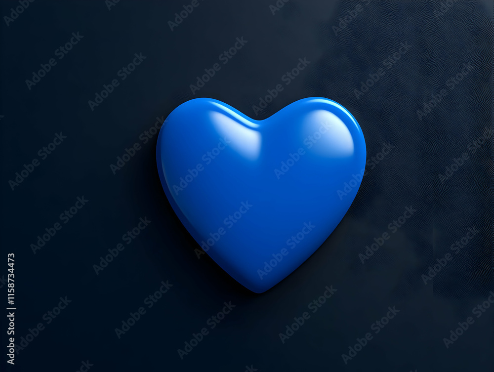 Blue 3D Heart Abstract Background Blue 3D Heart Abstract Background