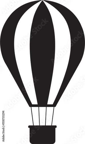 Hot air balloon icon