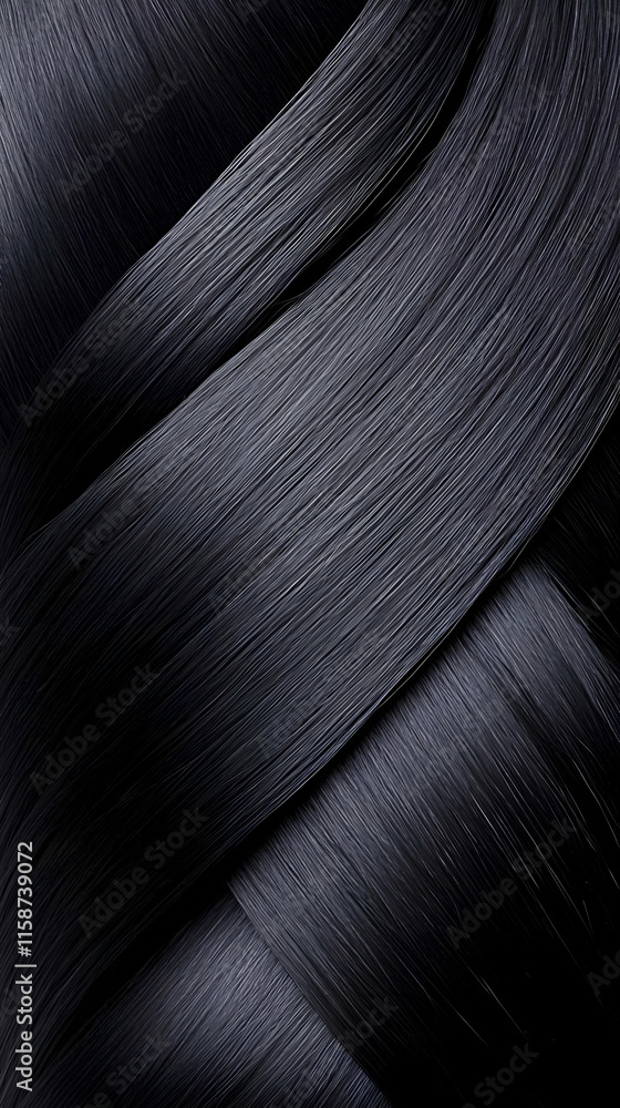 Dark Hair Abstract Background Illustration