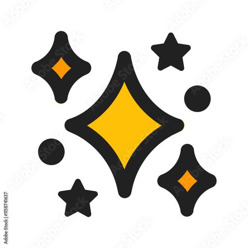 sparklers line color icon