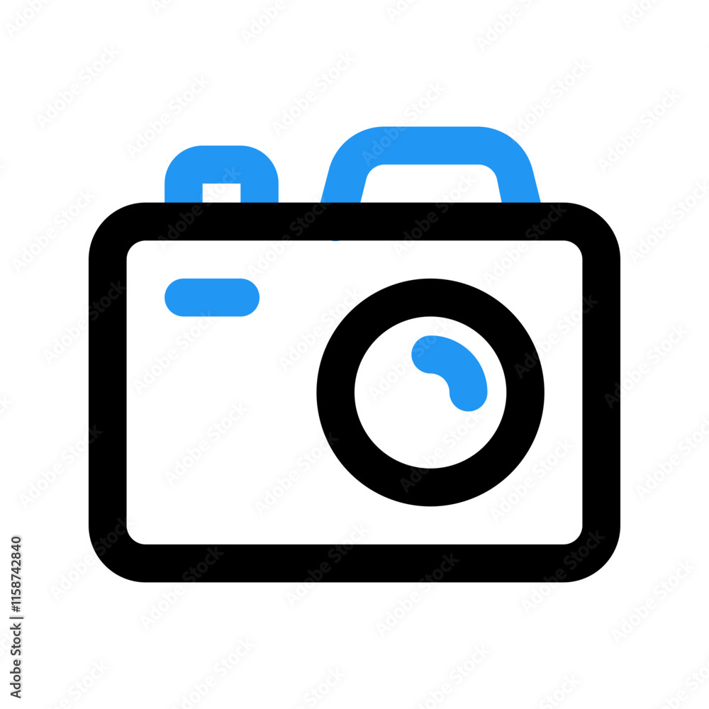 camera line color icon camera line color icon