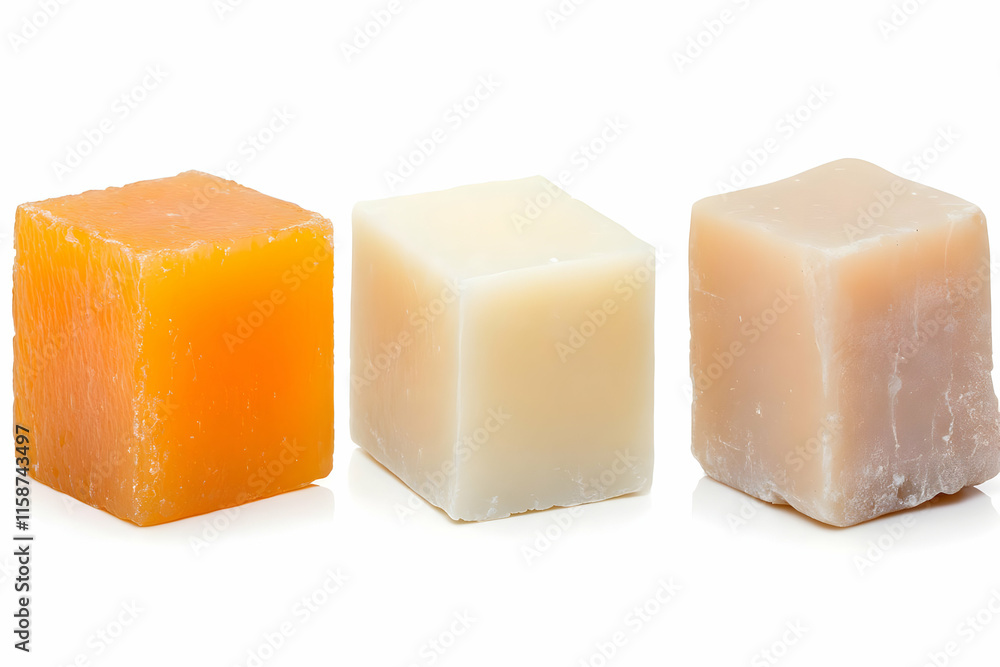 Three Cubes of Soap, Product Photo Three Cubes of Soap, Product Photo