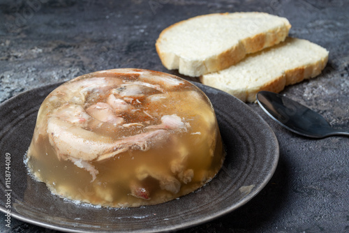 Hungarian food - Aspic on a plate photo