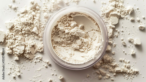Face Powder isolated on White background