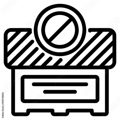 Road barrier icon