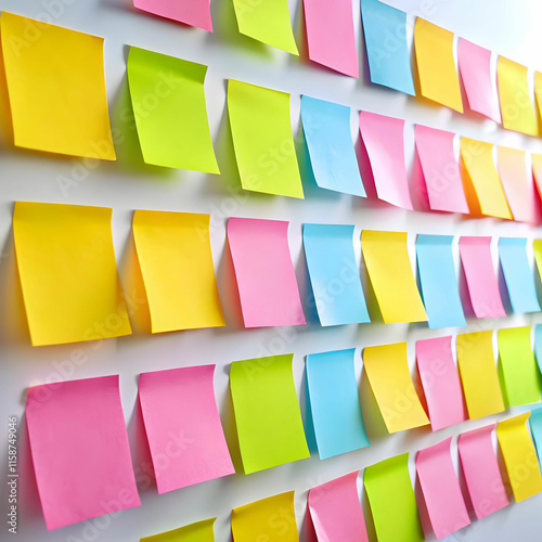 Bright, colorful sticky notes