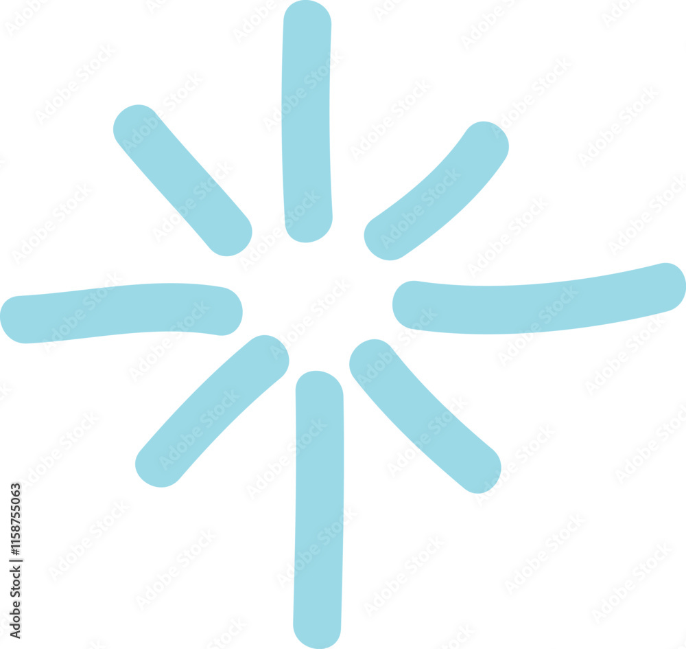 Fototapeta premium Doodle Lined Star