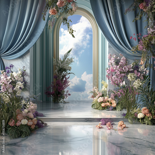 Photoshoot Backdrop Digital Backdrop | Fine Art Curtain Wall Textures for Studio Photography | Elegant Photoshoot Background and Overlay Design	
