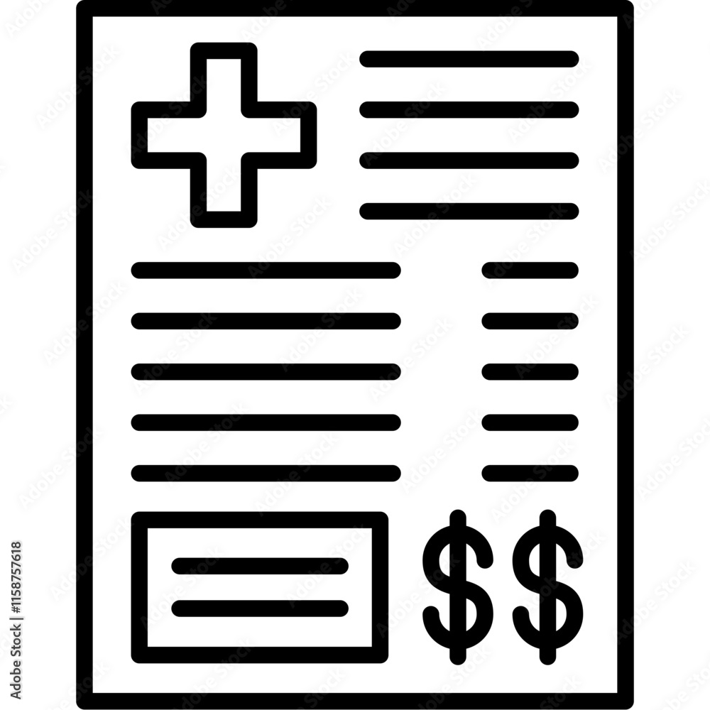Fototapeta premium Medical Expenses Icon