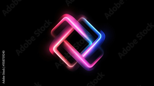 Futuristic neon lines create artistic design with vibrant colors, showcasing modern aesthetic. glowing shapes evoke sense of innovation and creativity
