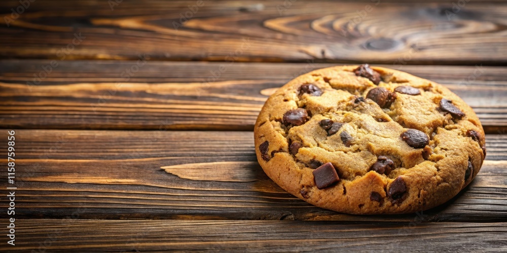 Warm chocolate chip cookie fresh out of oven on wooden table background, food, dessert, food, dessert Warm chocolate chip cookie fresh out of oven on wooden table background, food, dessert, food, dessert