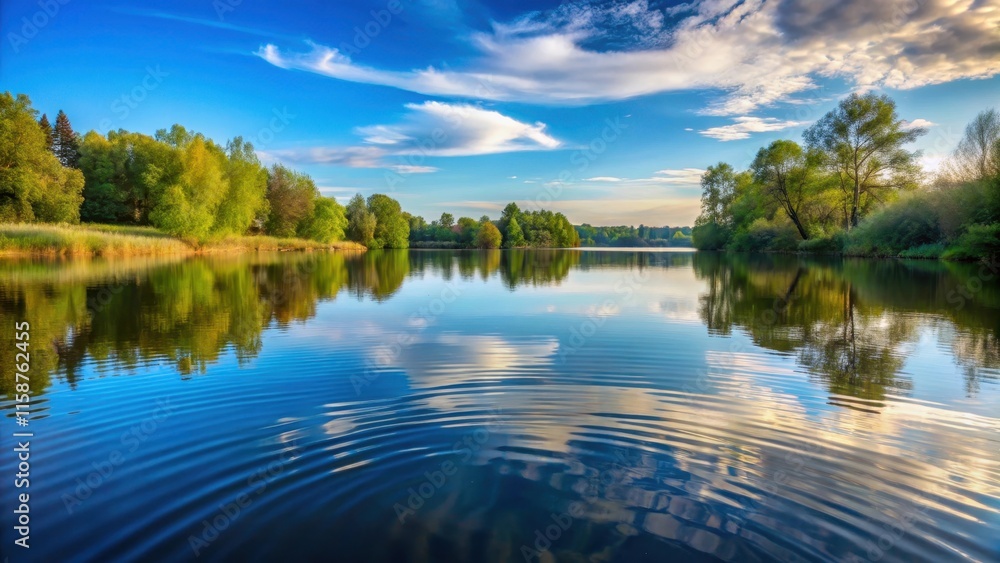 Water reflection with rippled surface in a serene lake, water features, lake scenery, water features, lake scenery Water reflection with rippled surface in a serene lake, water features, lake scenery, water features, lake scenery