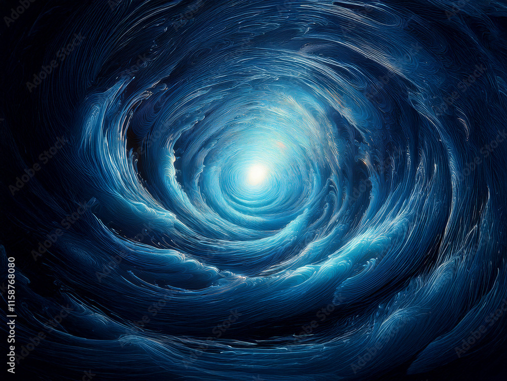 A swirling vortex of icy blue clouds creates a mesmerizing tunnel leading to a bright light at its center. The ethereal glow emanates from the depths, promising mystery and wonder. A swirling vortex of icy blue clouds creates a mesmerizing tunnel leading to a bright light at its center. The ethereal glow emanates from the depths, promising mystery and wonder.