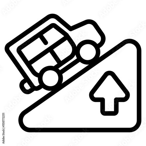 Steep incline icon