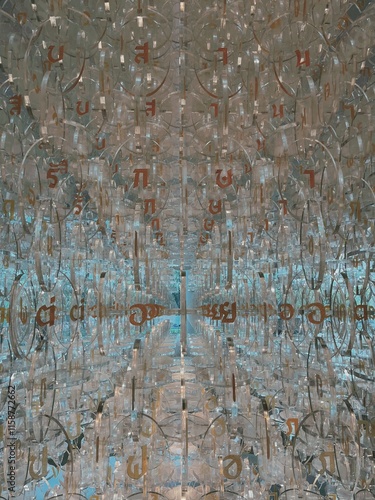 Abstract Glass Alphabet Installation