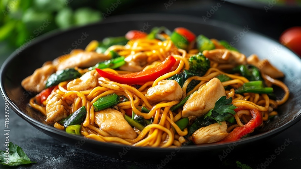 Delicious Chicken and Vegetable Noodles Stir Fry Delicious Chicken and Vegetable Noodles Stir Fry