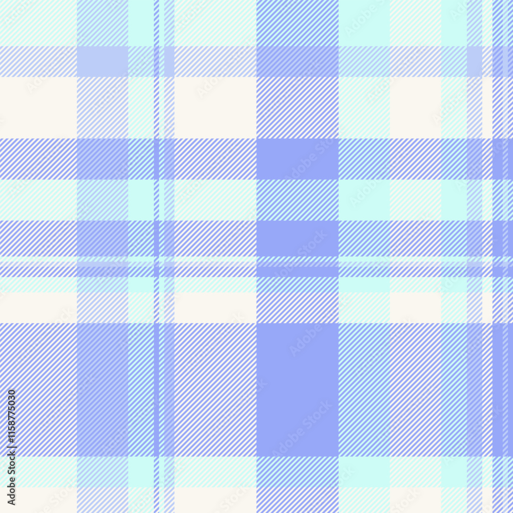 Warm pattern fabric plaid, day texture vector background. Volume check seamless tartan textile in light and sea shell colors.