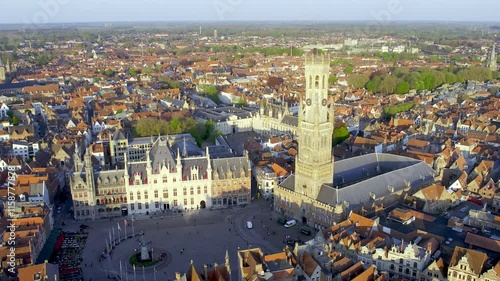 Wallpaper Mural Bruges in Belgium Flanders with Belfort Tower Torontodigital.ca
