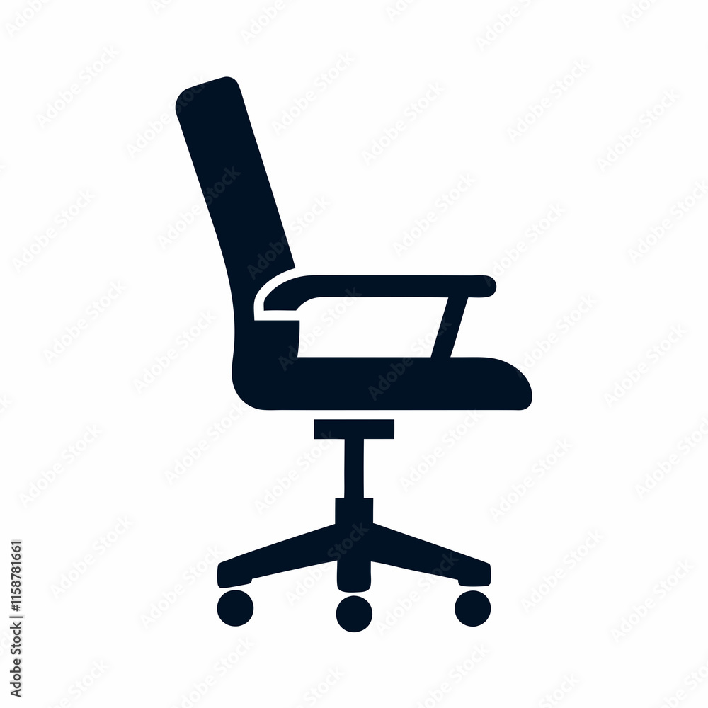 Minimalistic Office Chair Vector Illustration. Minimalistic Office Chair Vector Illustration.