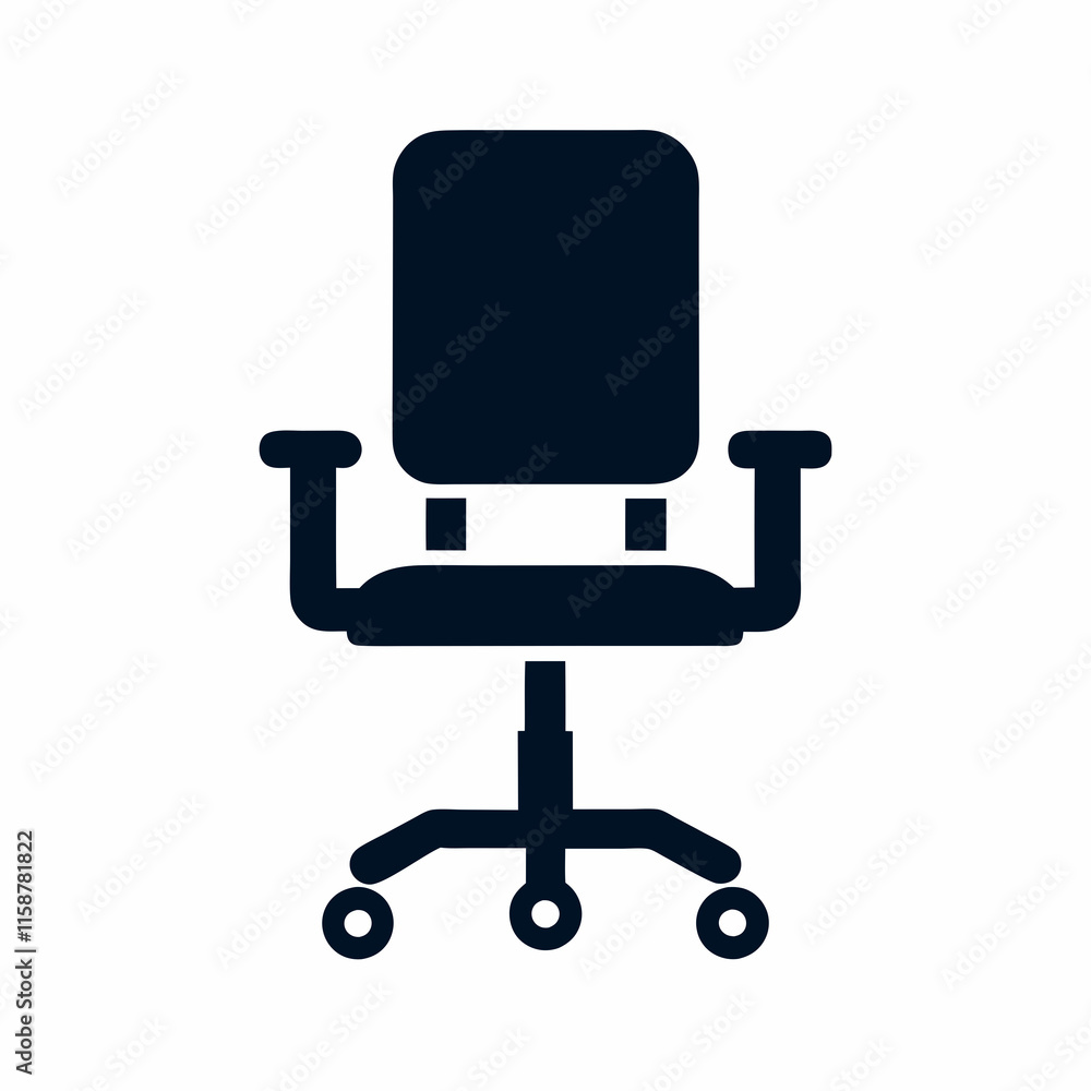 Minimalistic Office Chair Vector Illustration. Minimalistic Office Chair Vector Illustration.