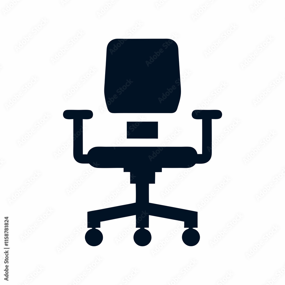 Minimalistic Office Chair Vector Illustration. Minimalistic Office Chair Vector Illustration.
