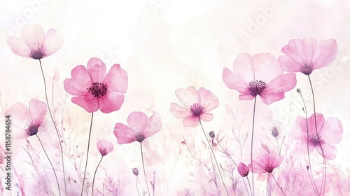 Wallpaper Mural Seamless watercolor floral pattern,wildflowers seamless pattern on beige,Hand drawn spring illustration,colorful blooming flower background,banner template concept. Torontodigital.ca