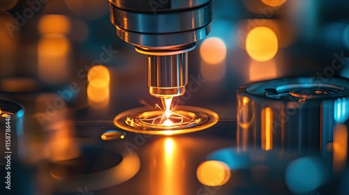 Close-up of a laser welding process sealing lithium-ion battery casings with high precision.