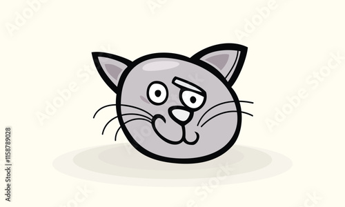 Cute cat vector concept. cat head cartoon characters, cat mascot logo vector, mascot cat head, animals, kittens, pets, graphics, cats, Graphic element for website. Cartoon flat vector illustration