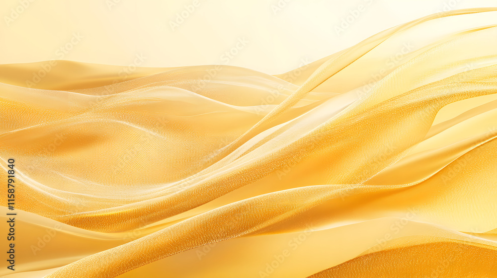 Abstract golden desert dunes with smooth gradient layers background, golden silk background Abstract golden desert dunes with smooth gradient layers background, golden silk background